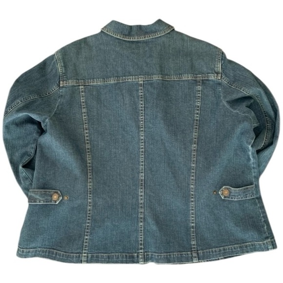 J. Jill Women's Denim Jean Jacket Heavyweight 5 Button Large-XL - Picture 7 of 7